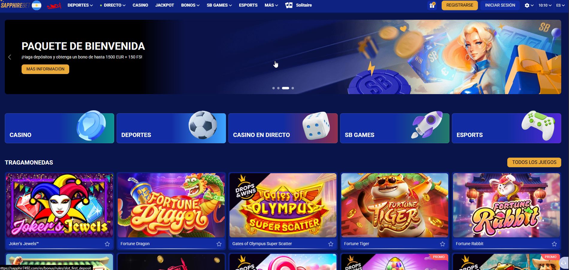 El casino SapphireBet ofrece no solo tragamonedas y juegos de casino, sino también apuestas deportivas